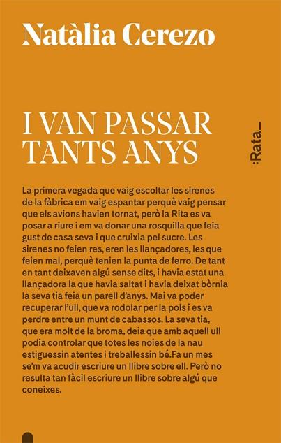 I van passar tants anys | 9788416738045 | Cerezo, Natàlia