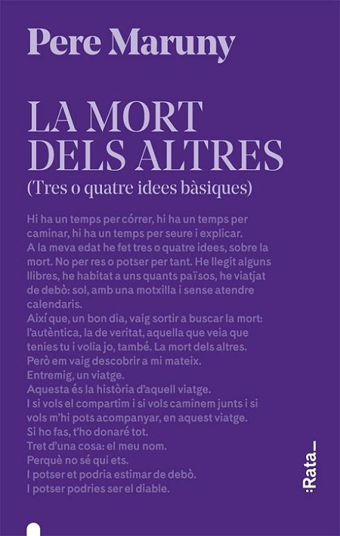 La mort dels altres | 9788416738618 | Maruny, Pere